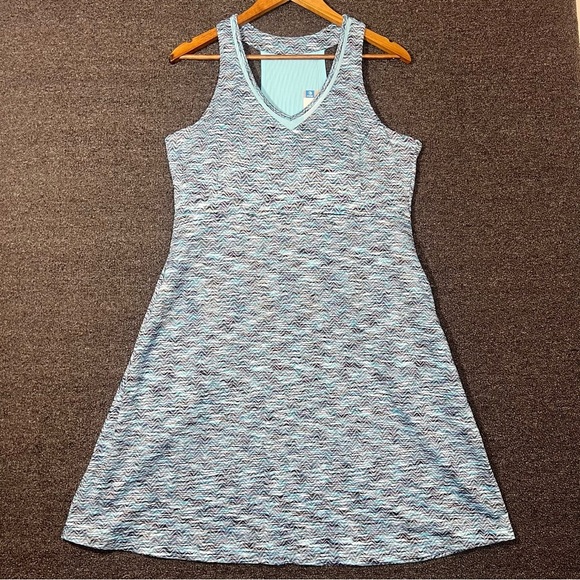 MPG Dresses & Skirts - Blue Patterned Athletic Dress with Built in Bra, Womens XL